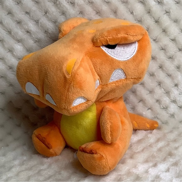 Tiger Head Toys Crackin Eggs Plush Orange Dino with Working Sound Stuffed Animal - Picture 9 of 10